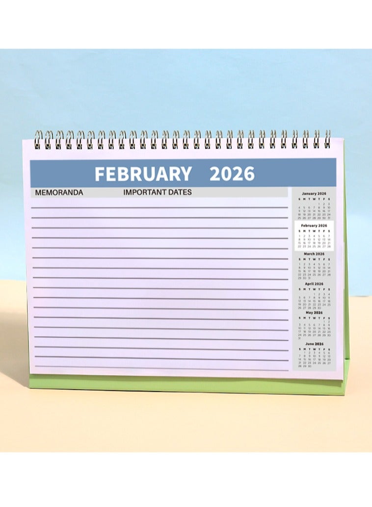 Bukela 2026Desk Calendar - January 2026 - December 2026, Spiral Binding Floral Creative Page Turn Running Monthly Standing Memo Pages For Home Office School 10" X 8" - Image 5