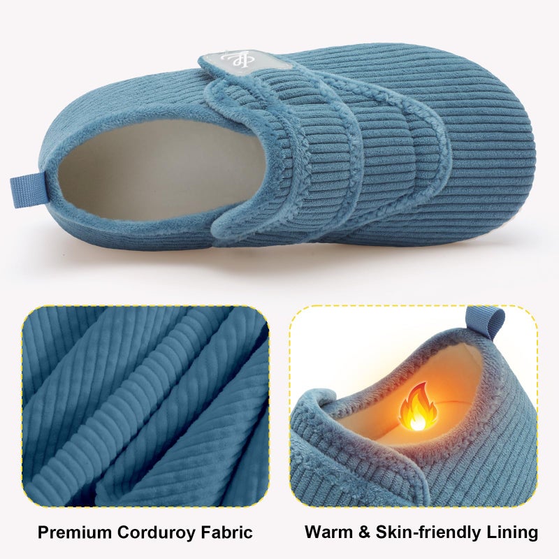 LeIsfIt House Slippers for Women Men Soft Barefoot House Shoes Slip on Non-slip Slipper Socks with Rubber Sole Cozy Comfy for Home Bedroom Travel Yoga, Cyan, 8-9 Women/6.5-7.5 Men - Image 3