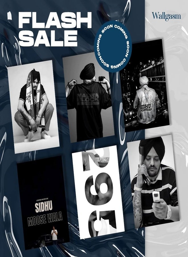 Wallgasm Sidhu Moose Wala Posters, Set of 6, 8x12 inch (A4 Size) 300 GSM | Punjabi Rapper | Sidhu Moose | Desi Hip Hop | Decor for Room, Gym, Studio - Image 5