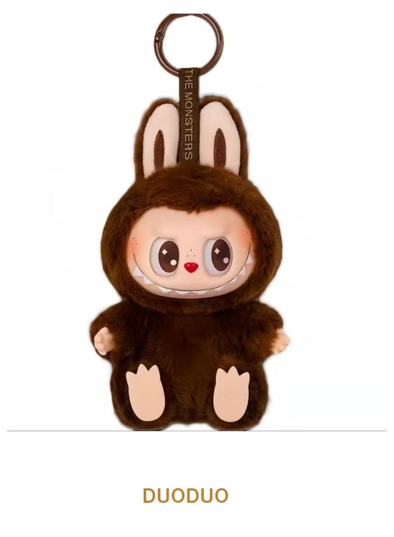 LABUBU Doll Pendant Labubu 2rd Generation Macaron Vinyl Plush Doll 17cm,Perfectly Matched With Labubu's Clothing (Hidden Model DUODUO)  - Image 1