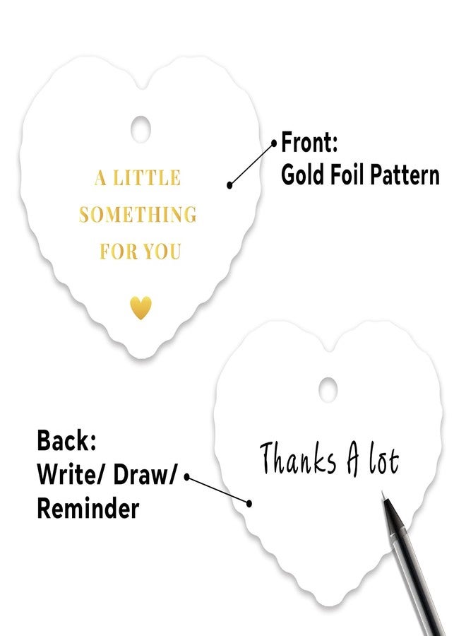 TQQBUU 50pcs Gold Foil Thank You Tags with String, Pre-Punched Hole Gift Tags with String - Perfect for Weddings, Baby Showers, Parties, Holidays, Anniversaries, Celebrations (2.36"*2.16") - Image 3