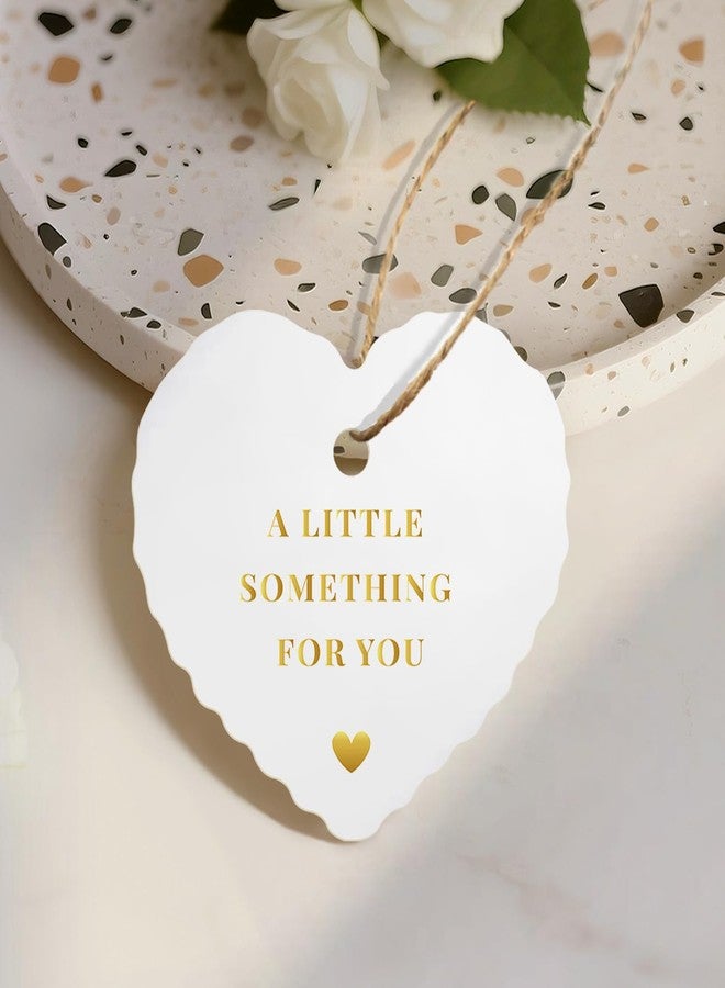 TQQBUU 50pcs Gold Foil Thank You Tags with String, Pre-Punched Hole Gift Tags with String - Perfect for Weddings, Baby Showers, Parties, Holidays, Anniversaries, Celebrations (2.36"*2.16") - Image 1