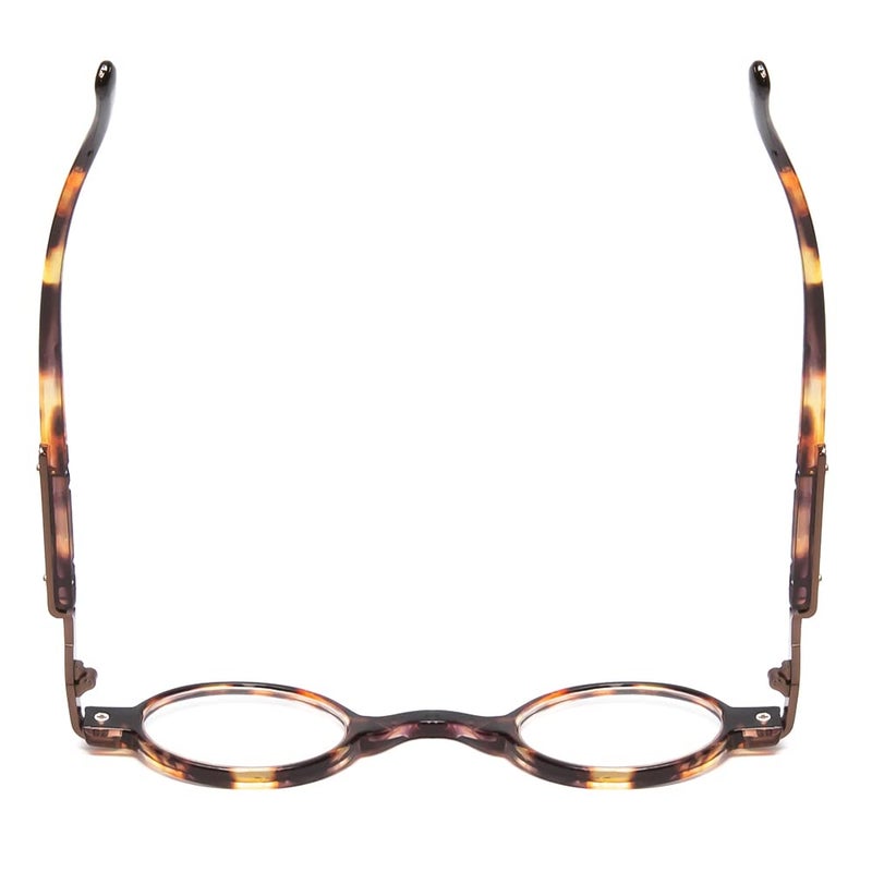 Calabria R314/R501S Vintage Metal Reading Glasses +3.25 Tortoise Men Women Designer Professor Round Single Power Readers - Image 5