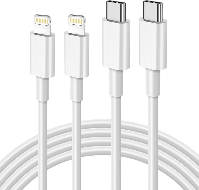 APFEN USB C to Lightning Cable 3FT 2Pack [Apple MFi Certified], Power Delivery iPhone Cables Type C iPhone Charger Cord Fast Charging Compatible iPhone 14 13 12 11 Pro Max X XS XR 8 7 6s Plus SE - Image 1