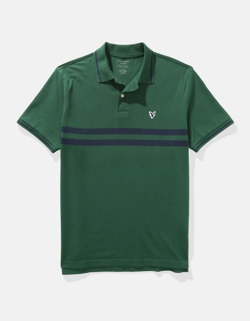 American Eagle AE Striped Polo Shirt