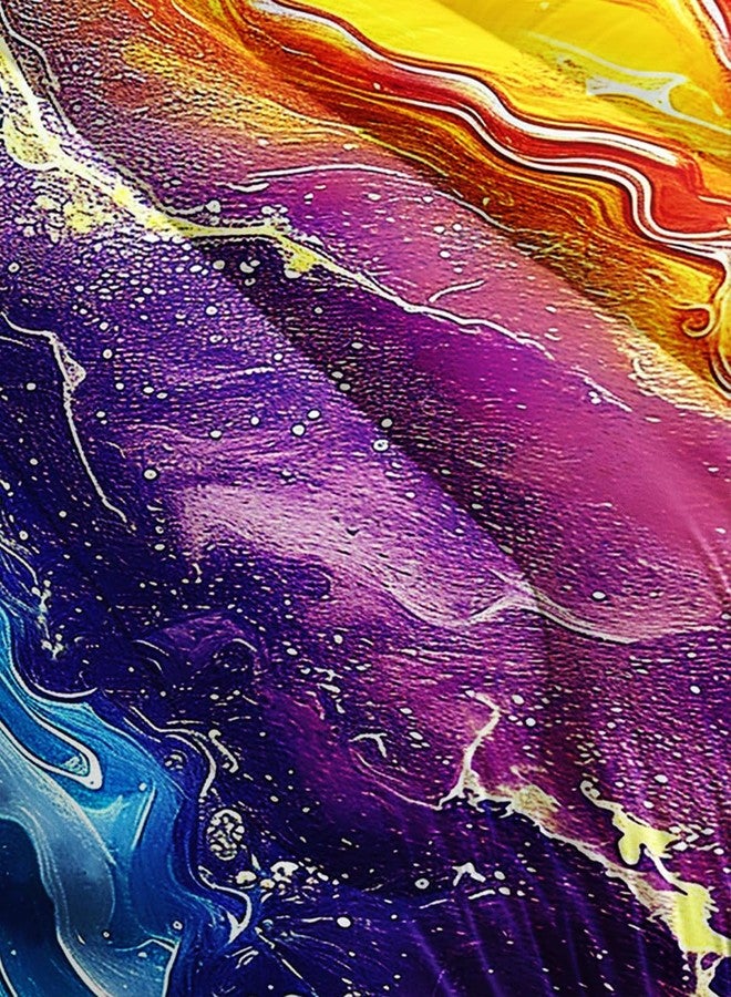 Nttopship Colorful Watercolor Comforter Tie Dye Bedding Set with 2 Pillowcase Queen Size Marbling Comforter Set for Kids Boys Girls Bedroom Decor - Image 5