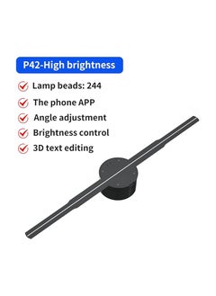Generic 3D Hologram Advertising Fan, 415x415mm 244 LED Holographic Display Air Fan Video Projector, 1024x800 Resolution, Support PC, Phone APP  - Image 4
