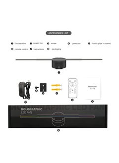 Generic 3D Hologram Advertising Fan, 415x415mm 244 LED Holographic Display Air Fan Video Projector, 1024x800 Resolution, Support PC, Phone APP  - Image 5