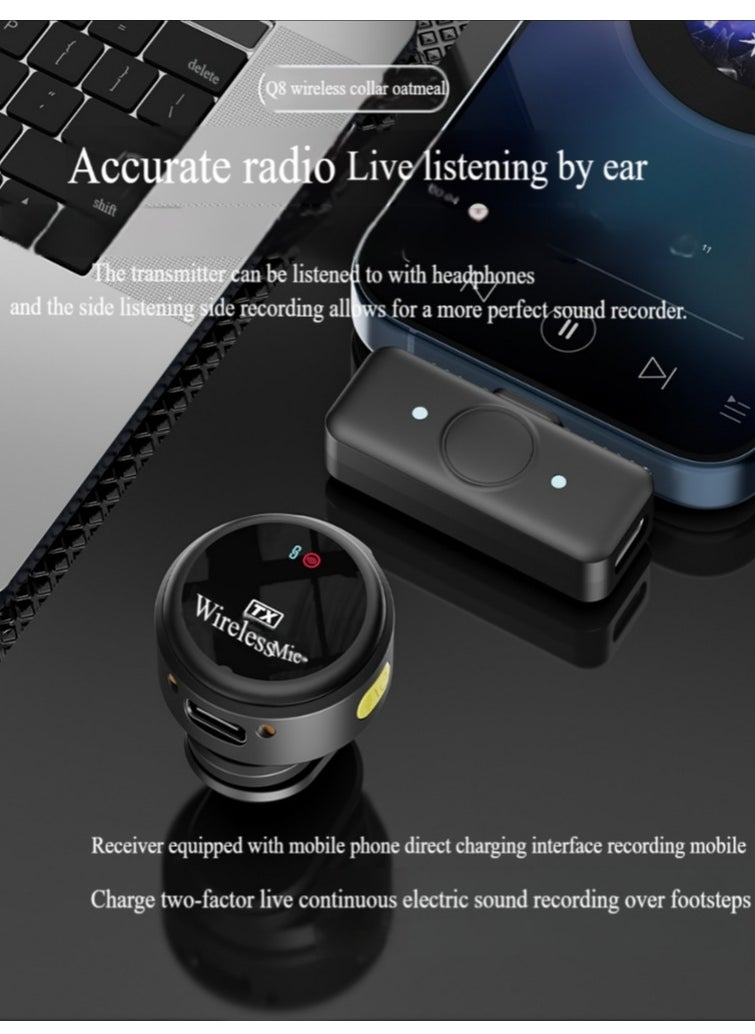 شفاء الحياة ميكروفون لاسلكي Lavalier لأجهزة iPhone iPad مع Type-C - مكثف ثنائي صغير متعدد الاتجاهات لتسجيل الفيديو ميكروفون لاسلكي صغير للمقابلات والبودكاست ومدوني الفيديو والبث المباشر على YouTube  - Image 5