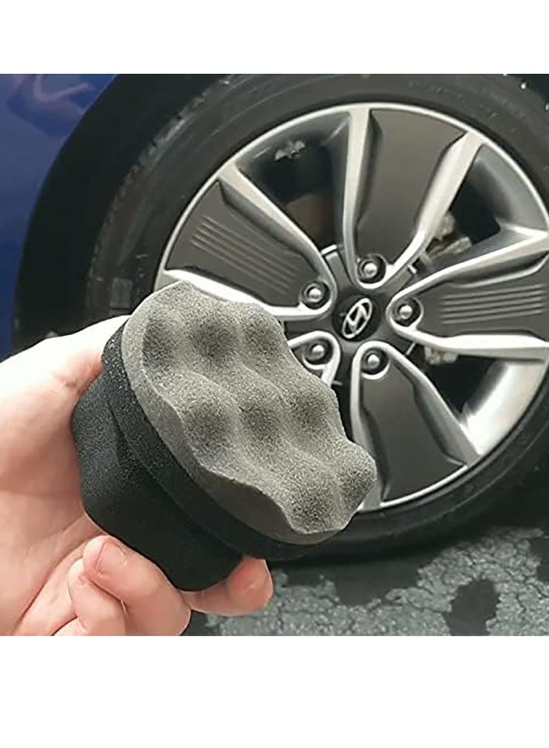 Bukela 2 Pack Large Tire Shine Applicator Pad, Durable and Reusable Tire Dressing Applicator Pad for Applying Tire Shine  - Image 2