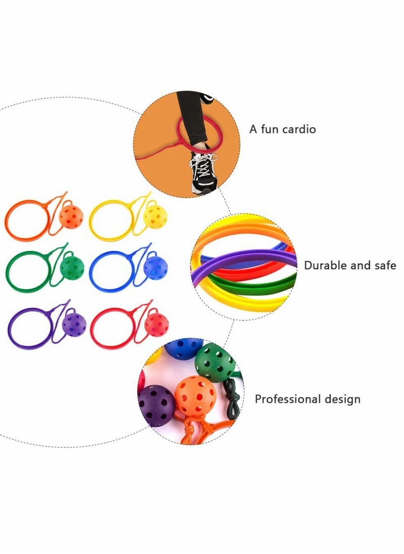 KASTWAVE - Swingball Set 6pcs Sports Swing Ball Set Kids Skip Ball Ankle Jumping Ring Ball Children Jumping Ball Skip It Fitness Sports for Boys Girls Favors Party Activities Game Supplies - Image 1