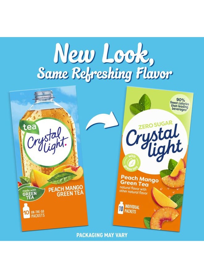 Crystal Light On The Go Peach Mango Green Tea Drink Mix, 10-Packet Box (Pack of 15) - Image 5