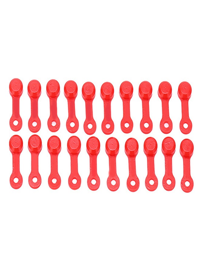 ريسك مجموعة RISK من 20 قطعة من أغطية صمامات التشحيم، وأغطية براغي تنفيس الفرامل، وأغطية مقاومة للغبار للسيارات والدراجات النارية، باللون الأحمر - Image 1