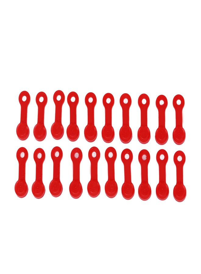 ريسك مجموعة RISK من 20 قطعة من أغطية صمامات التشحيم، وأغطية براغي تنفيس الفرامل، وأغطية مقاومة للغبار للسيارات والدراجات النارية، باللون الأحمر - Image 5