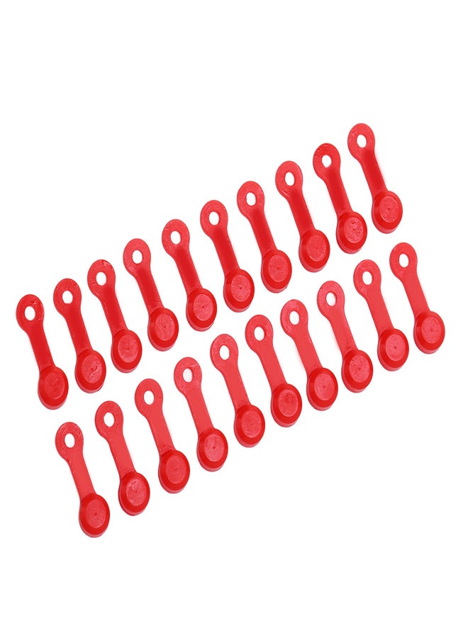 ريسك مجموعة RISK من 20 قطعة من أغطية صمامات التشحيم، وأغطية براغي تنفيس الفرامل، وأغطية مقاومة للغبار للسيارات والدراجات النارية، باللون الأحمر - Image 4