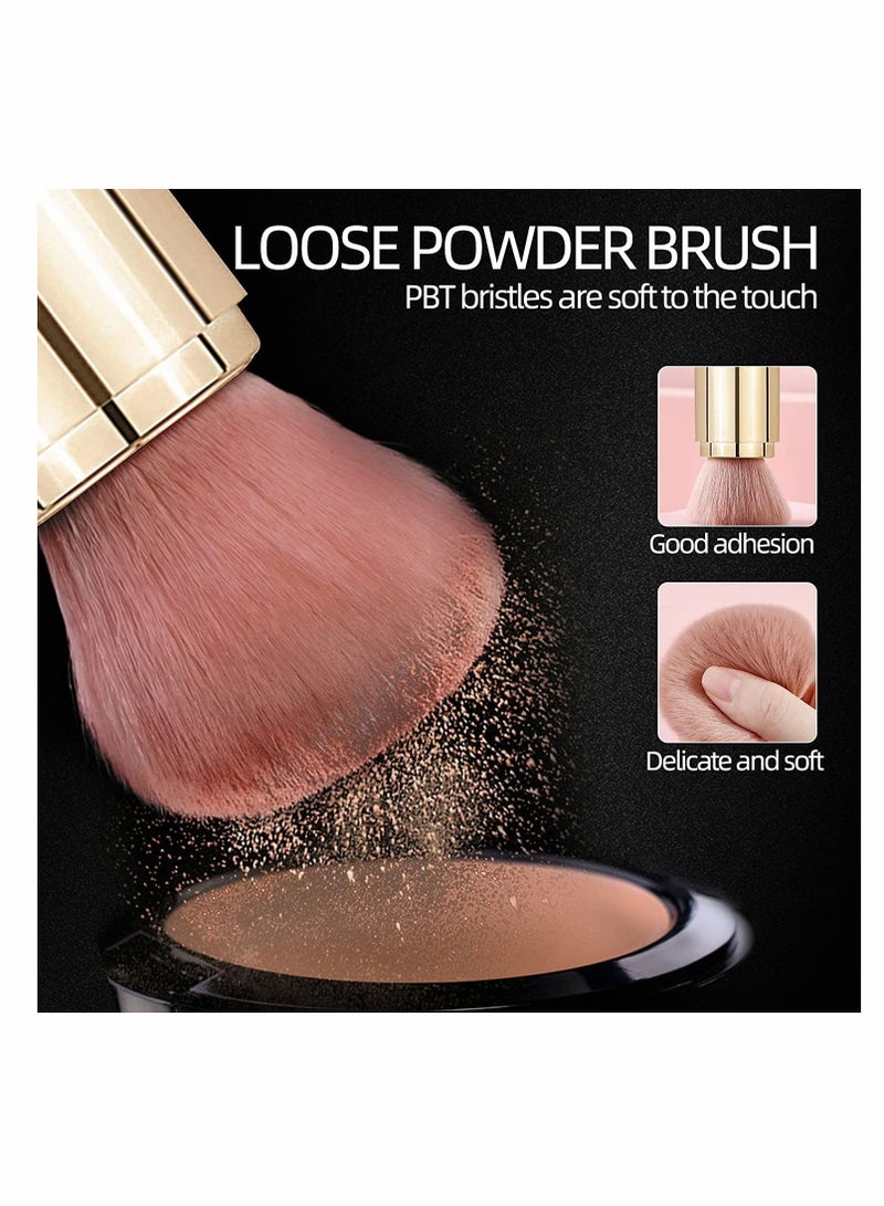 KASTWAVE Makeup Brush Set, 5 in 1 Brushes with Eyeshadow Brush, Lip Face Foundation Powder Puff - Image 3