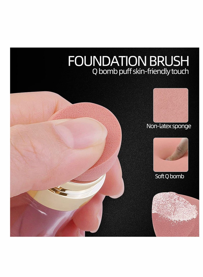 KASTWAVE Makeup Brush Set, 5 in 1 Brushes with Eyeshadow Brush, Lip Face Foundation Powder Puff - Image 4