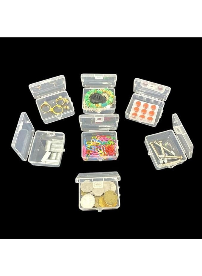URBAA URBAA Plastic Storage Box Set 25 Pieces Clear Containers with Locking Lids 1 Big Container with 24 Small Boxes for Jewellery Pins and Beads  - Image 3