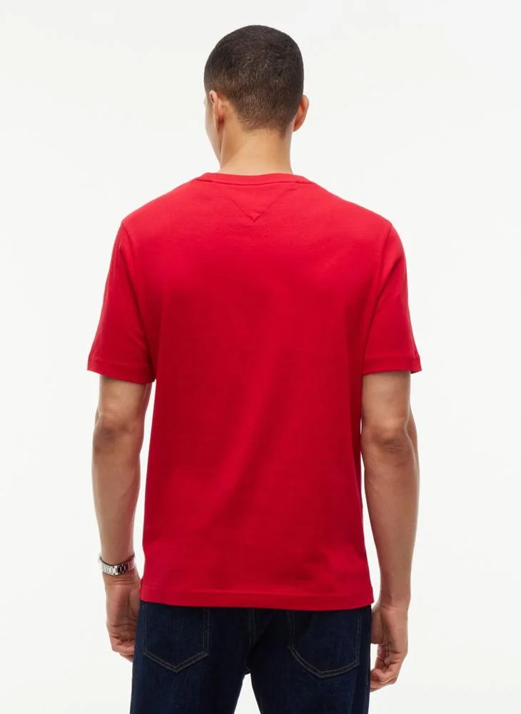 Tommy Hilfiger  Logo Jersey Crew Neck T-Shirt for Men | Best Price UAE