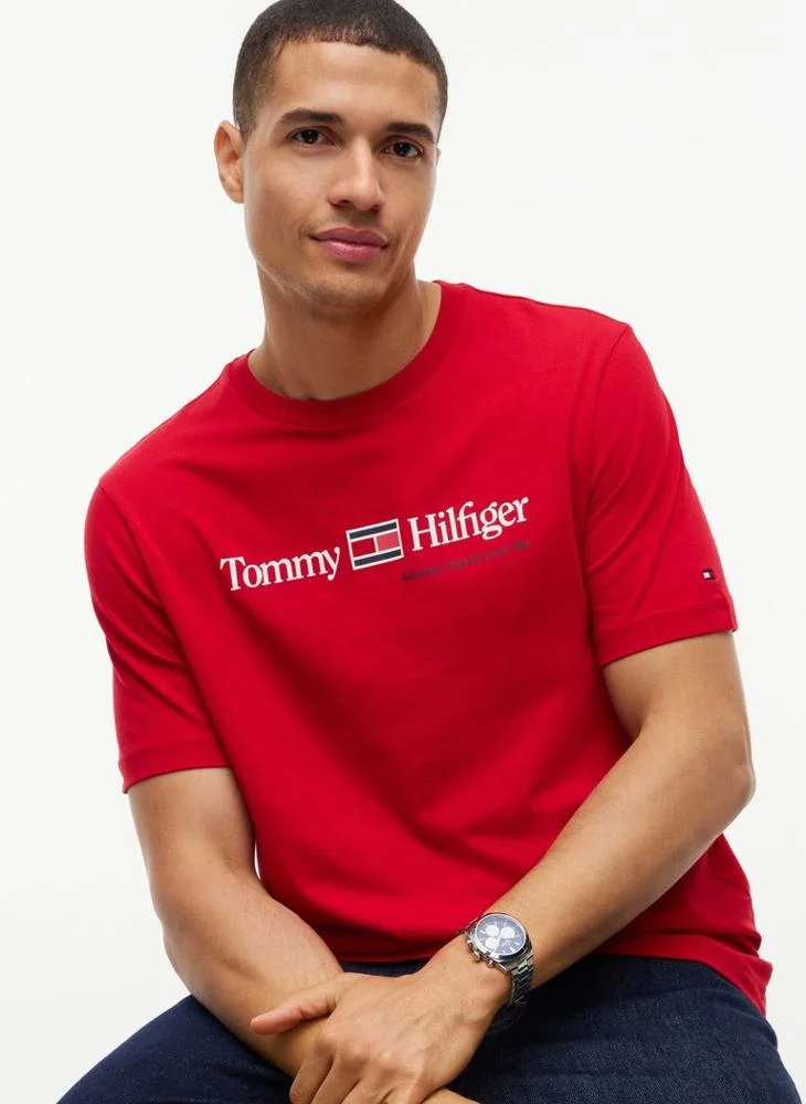 Tommy Hilfiger  Logo Jersey Crew Neck T-Shirt for Men | Best Price UAE