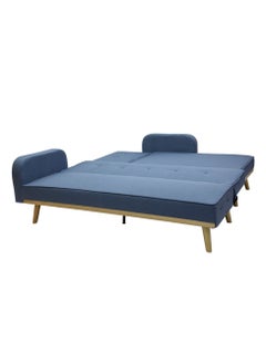 مالتي هوم فيرنيتشر MULTI HOME FURNITURE أريكة سرير بتصميم عصري أو أريكة بثلاثة مقاعد على شكل حرف L مصنوعة من أجود أنواع الأقمشة بأرجل خشبية MH-851 سرير أريكة باللون الأزرق  - Image 2