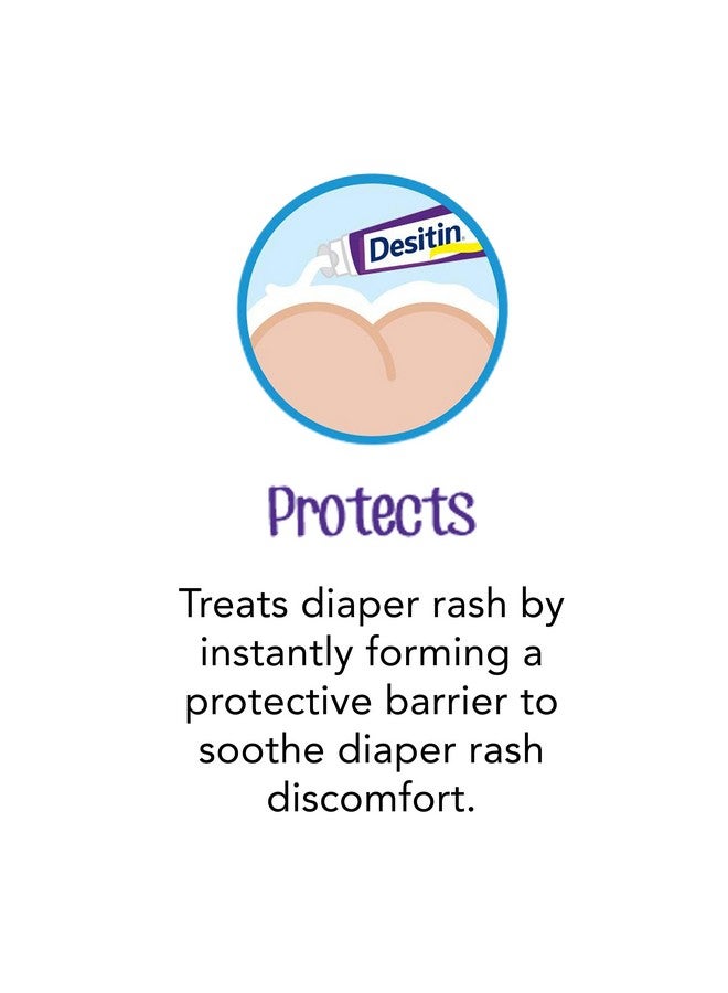 Desitin كريم طفح الحفاضات للأطفال بقوة قصوى، 40% أكسيد الزنك للعلاج، التخفيف والوقاية، خالي من المواد المسببة للحساسية، خالي من الفثالات والبارابين، يحمي البشرة لمدة 12 ساعة، 4.8 أونصة - Image 5
