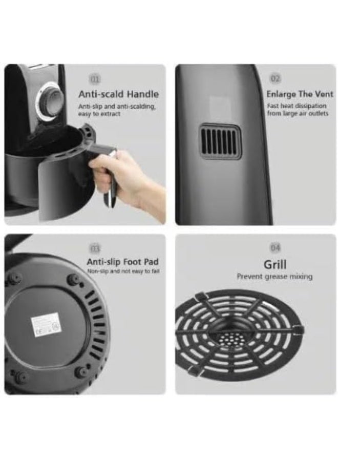 دي اس بي مقلاة هوائية من دي اس بي، 2.5 لتر بنطاق أداء 800 وات وتسخين حراري سريع  KB-2062 - Image 3