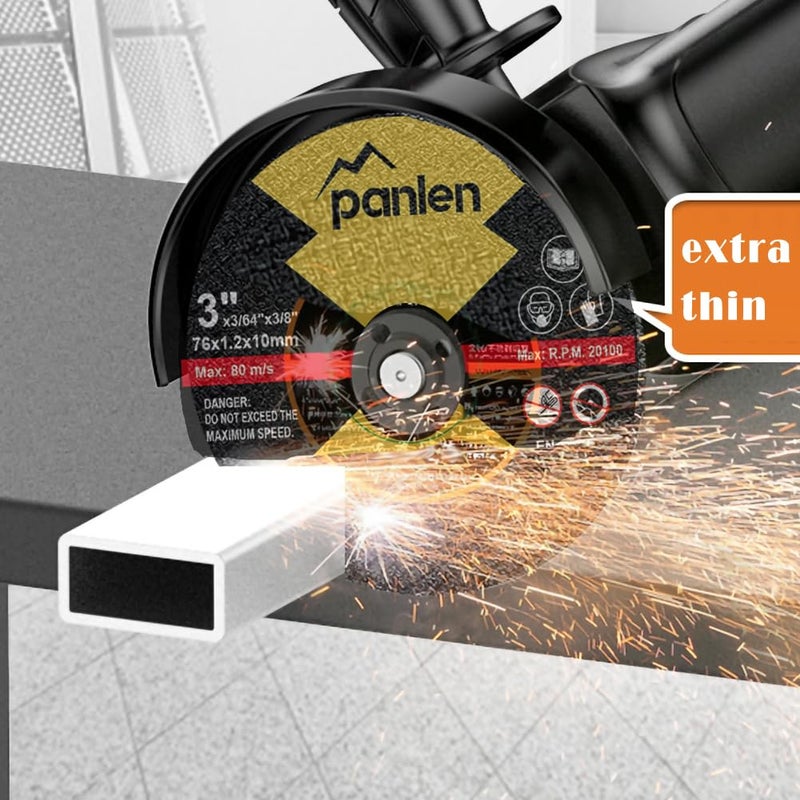 panlen 25 PCS 3" x3/64x3/8 Cut Off Wheels for Metal, Thin Cutting Discs,Fits Any Angle Grinder or Power Air Tool - Image 4