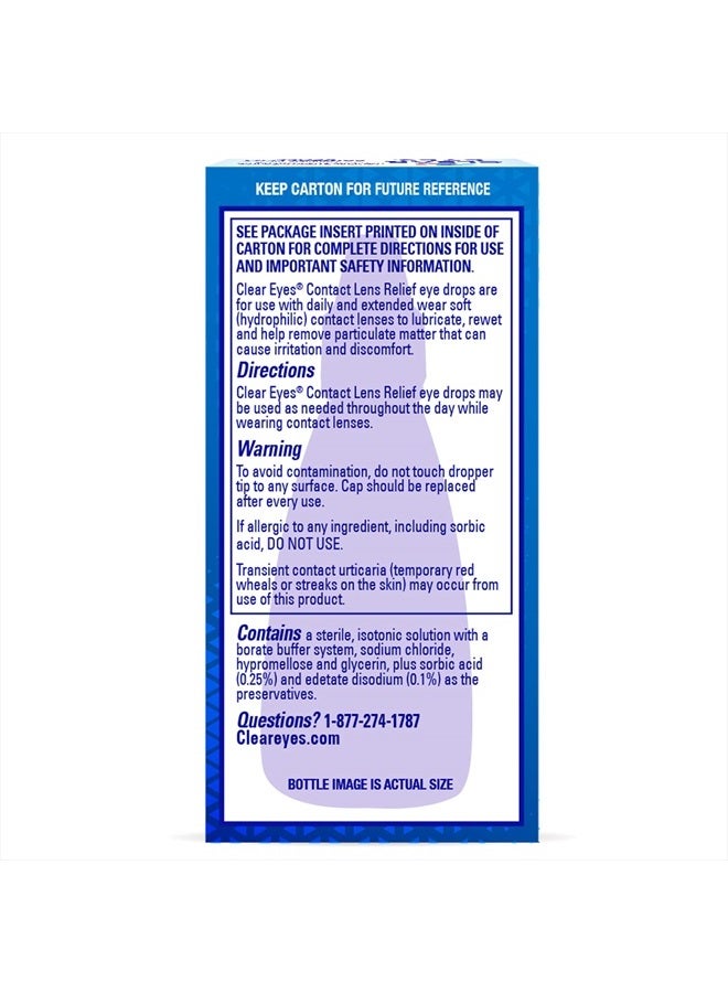 Clear Eyes Eye Drops, Contact Lens Multi-Action Relief,2 Count  - Image 5