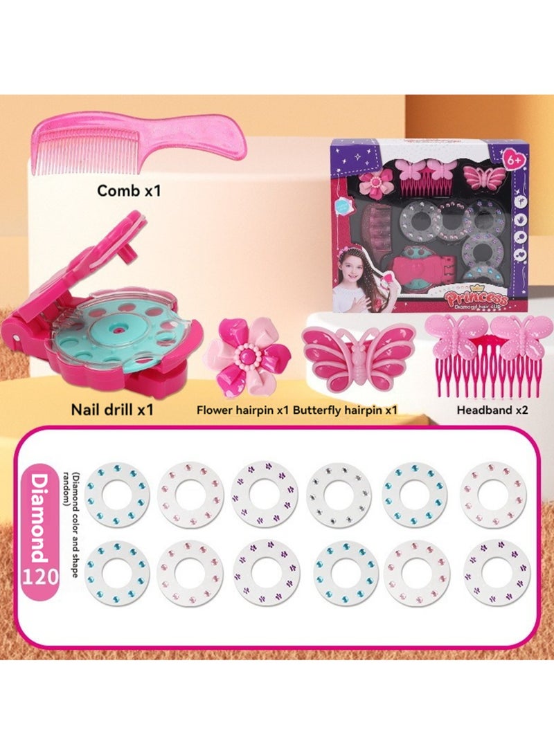 120pcs Diamond Headband Hair Clip Shiny Hair Styling Tools Hair Accessories Diamond Stickers - Image 1