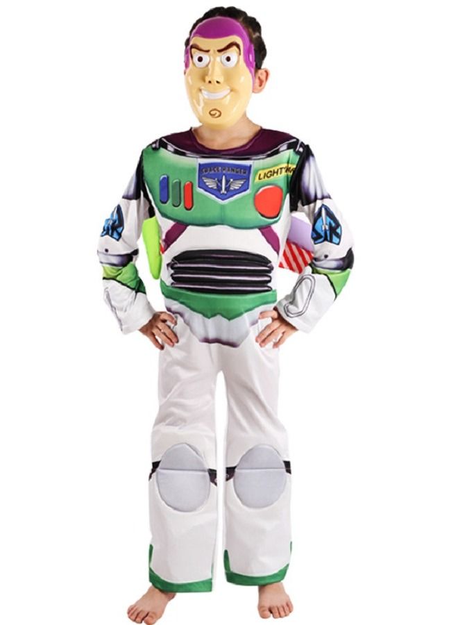 Classic Buzz Lightyear Costume Children, Astronaut Costume Children, Toy Story Costume for Boys, Cosplay Halloween Costume Robot Birthday Carnival Child Costume - Image 1