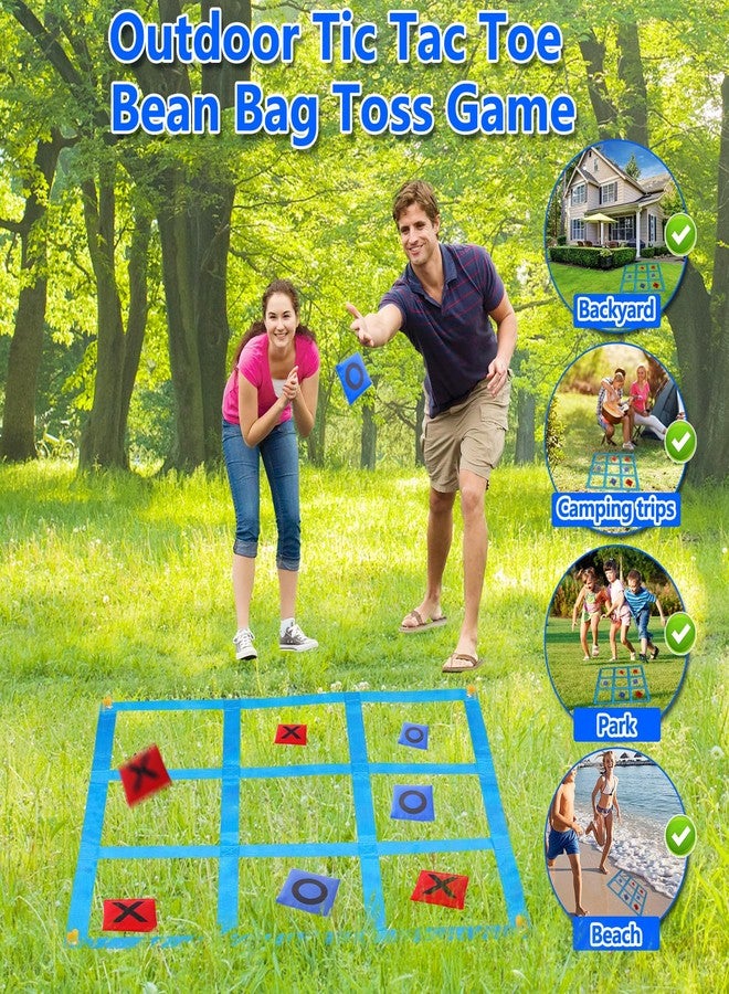 CWLAKON Outdoor Giant Tic Tac Toe Bean Bag Toss Games for Kids Adults Family, Large Outside Lawn Yard Backyard Carnival Field Day Game, Birthday Party Family Reunion Games Playground Fitness Equipment - Image 2