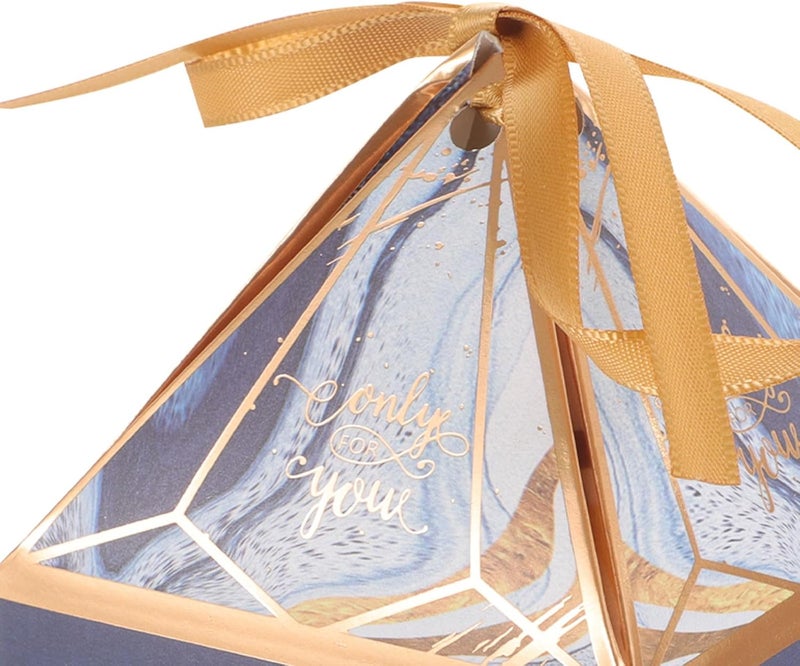 Healeved Navy Blue Small Boxes 50pcs with Ribbons Sugar Cookie Boxes for Birthday Wedding and Biscuit Present Wrapping - Image 3