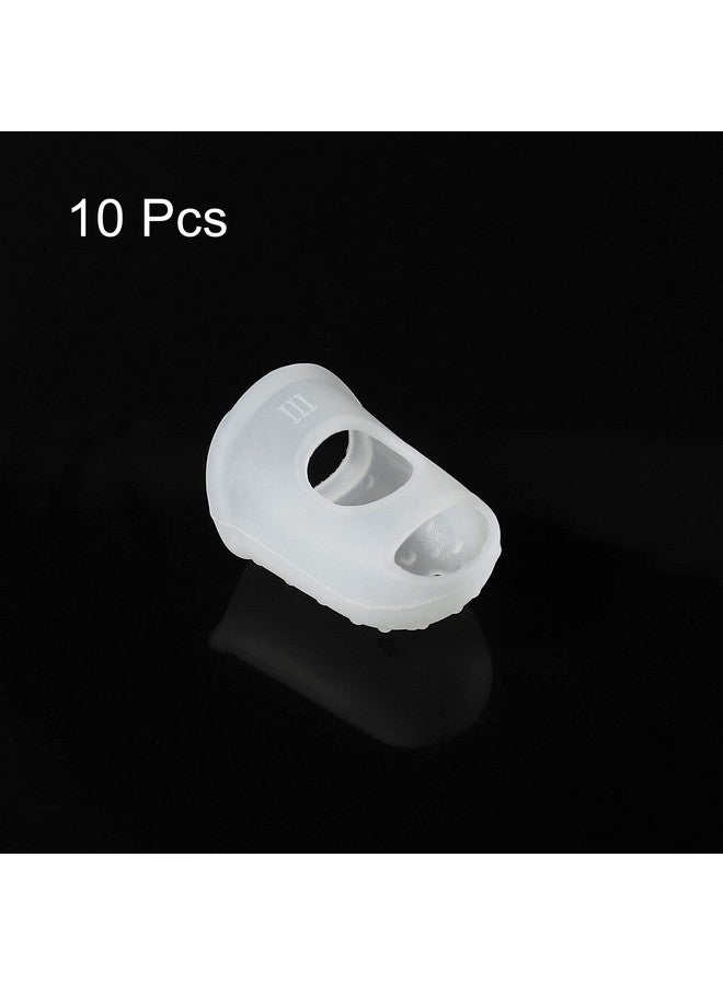 PATIKIL Finger Tips Anti Slip Fingertip Protector 10 Pack 29Mm Silicone Finger Guard For Paper Sorting Sewing Guitar Playing Transparent L Size - Image 4