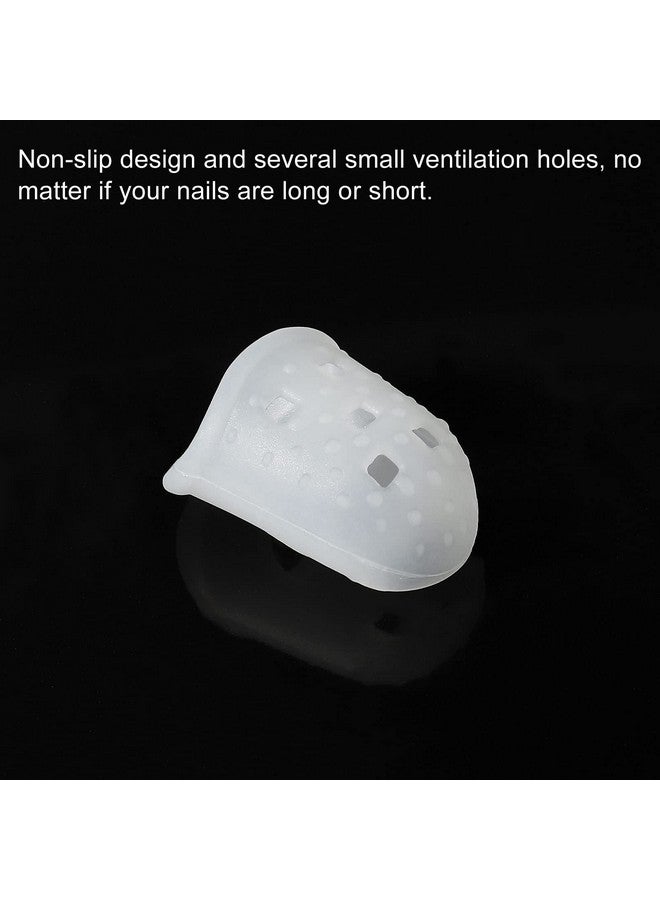 PATIKIL Finger Tips Anti Slip Fingertip Protector 10 Pack 29Mm Silicone Finger Guard For Paper Sorting Sewing Guitar Playing Transparent L Size - Image 5