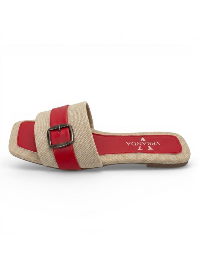Vbranda A beautiful summer slipper, full of vitality and radiance, that gives you a bright look every time.SF-75-RED - Image 2