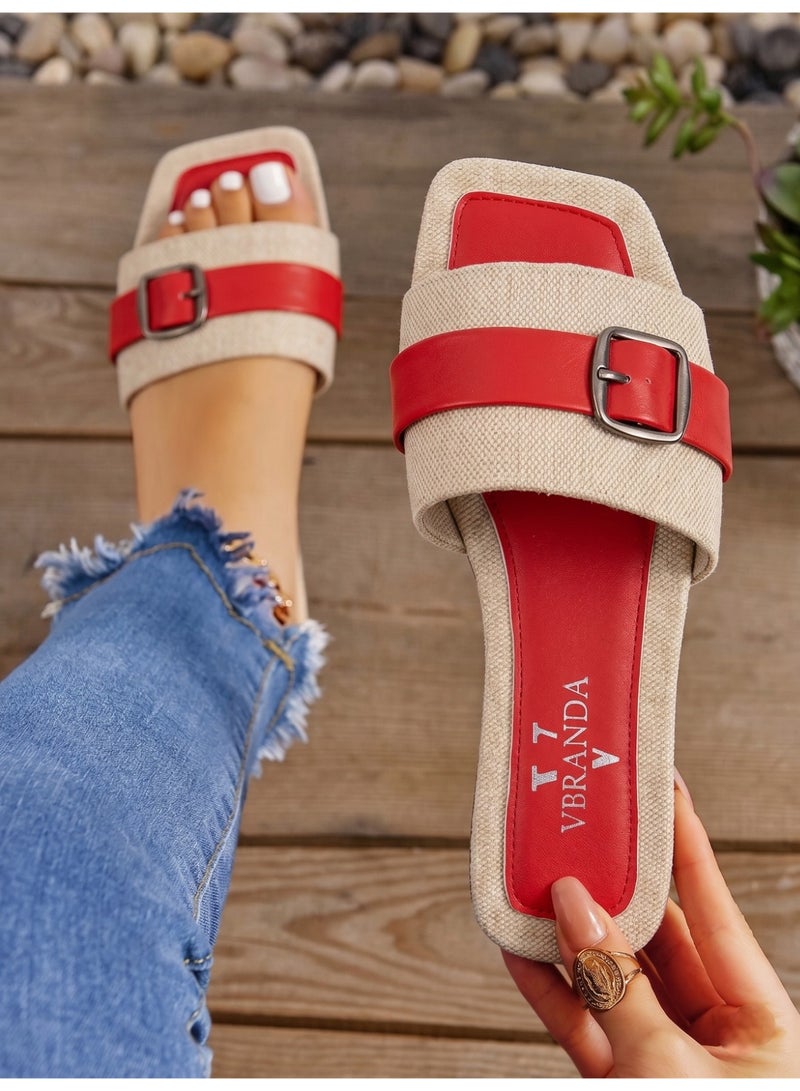 Vbranda A beautiful summer slipper, full of vitality and radiance, that gives you a bright look every time.SF-75-RED - Image 1