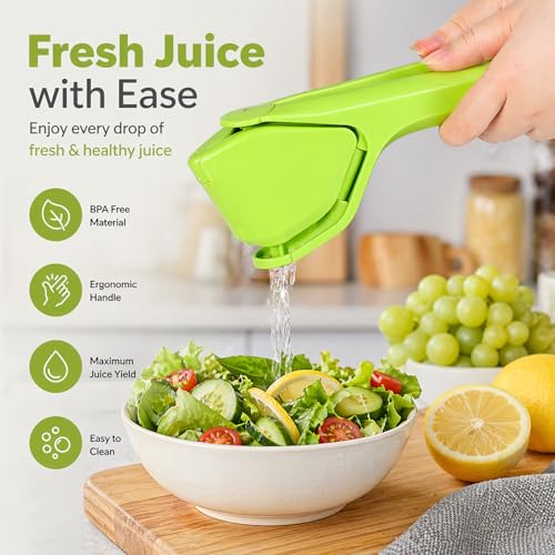ToGeeKa Lemon Squeezer, Effortless Manual Flat Lime Juicer Squeezer, Hand Citrus Press, Folds Design For Saving Space Storage, Easy to Make Juice From Lemon, Lime, Cirtus, Orange, Fruits - Image 4