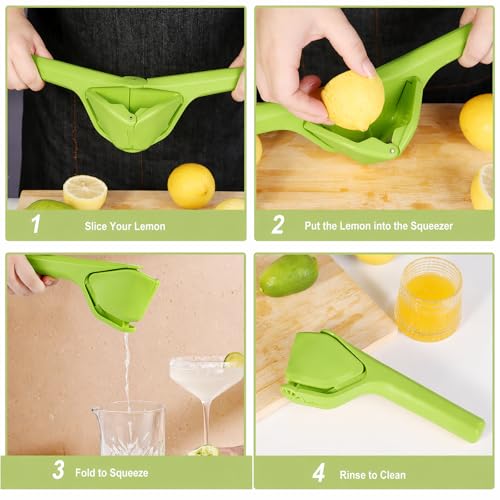 ToGeeKa Lemon Squeezer, Effortless Manual Flat Lime Juicer Squeezer, Hand Citrus Press, Folds Design For Saving Space Storage, Easy to Make Juice From Lemon, Lime, Cirtus, Orange, Fruits - Image 5