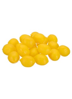 PATIKIL PATIKIL 20 Pcs Artificial Mini Lemon, Plastic Simulation Fake Small Yellow Lemon Lifelike Realistic Faux Fake Fruit Model for Home Kitchen Party Decoration, Photography Props  - Image 1