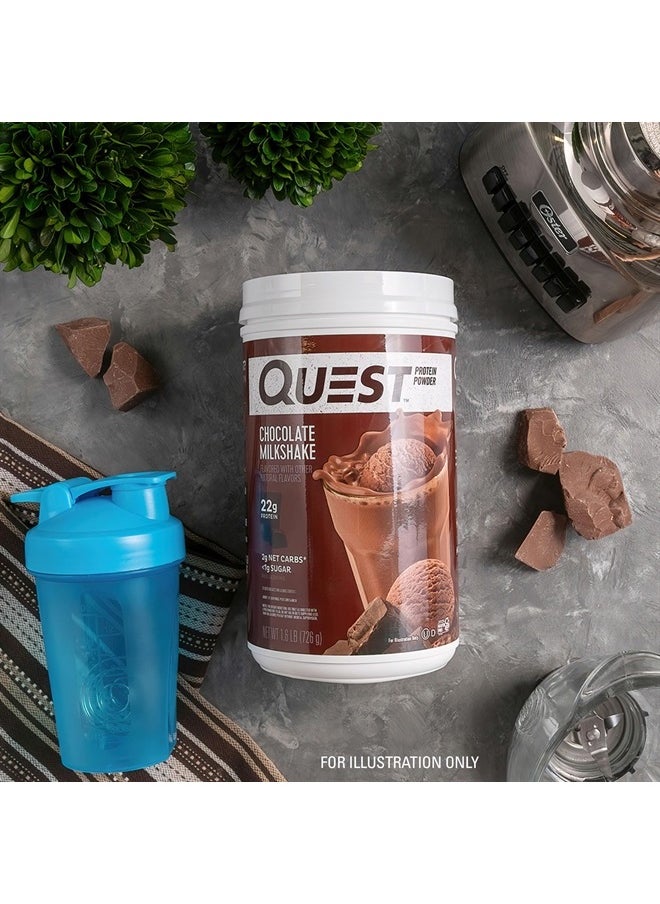 QUEST NUTRITION - Chocolate Milkshake Protein Powder, 22g Protein, 2g Net Carbs, 1g Sugar, Low Carb, Gluten Free, 1.6 Pound, 24 Servings - Image 1