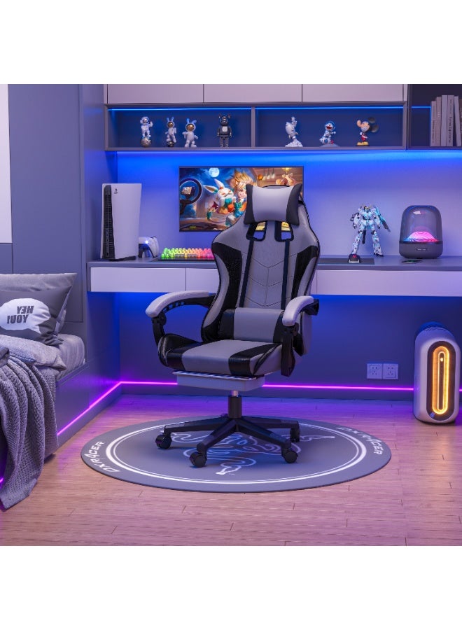 Lovesac Professional PU Leather Gaming Chair with Footrest - Adjustable Ergonomic Computer Office Chair for Ultimate Comfort, High Back Support, and 135° Recline for Work, Gaming, and Rest - Image 5