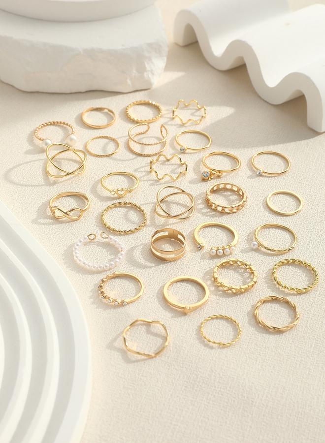 Take Two Take Two Set of 28 - Assorted Embellished Rings - Image 3