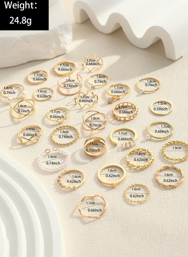 Take Two Take Two Set of 28 - Assorted Embellished Rings - Image 2