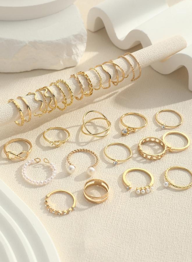 Take Two Take Two Set of 28 - Assorted Embellished Rings - Image 4