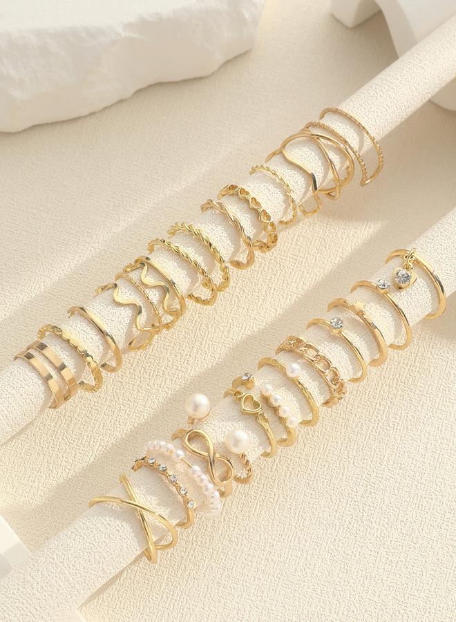 Take Two Take Two Set of 28 - Assorted Embellished Rings - Image 5