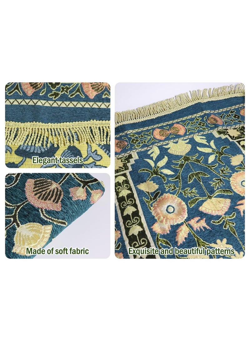 Prayer Mat with Carry Bag, Portable  Islamic Prayer Rug Set, Elegant Floral Pattern, Ideal  Gift for Travel & Home - Image 5