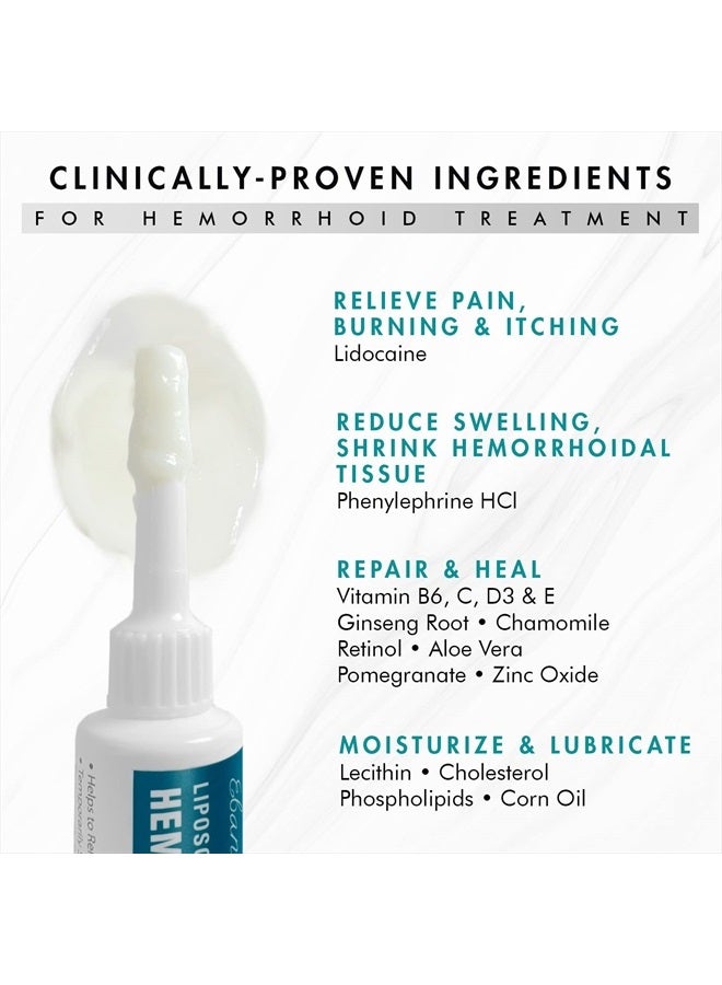Ebanel Hemorrhoid Treatment Ointment, 1.6 Oz Lidocaine Anal Fissure Anesthetic Cream for Pain, Burning, Itching, Swelling, Bleeding with Phenylephrine, Hydrocortisone, Aloe, Chamomile, Vitamins  - Image 4
