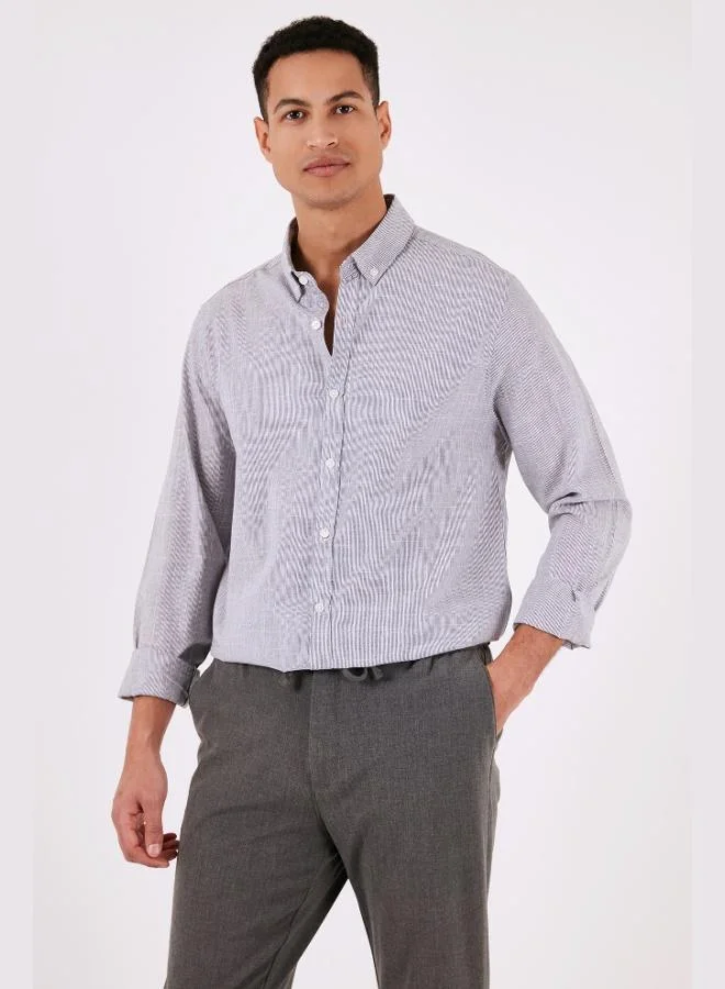Buratti  Buratti Cotton Regular Fit Button-Down Collar Shirt Men's SHIRT CF24S116488 for Men | Best Price UAE