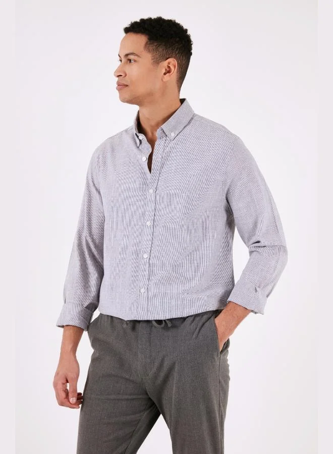 Buratti  Buratti Cotton Regular Fit Button-Down Collar Shirt Men's SHIRT CF24S116488 for Men | Best Price UAE